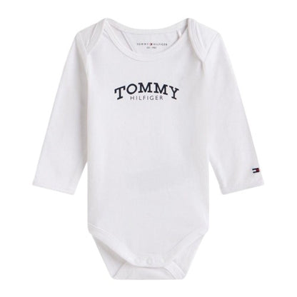 Front - Tommy Hilfiger Baby Regular Long-Sleeved Bodysuit
