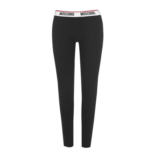 Front - Moschino Womens/Ladies Tape Logo Regular Leggings