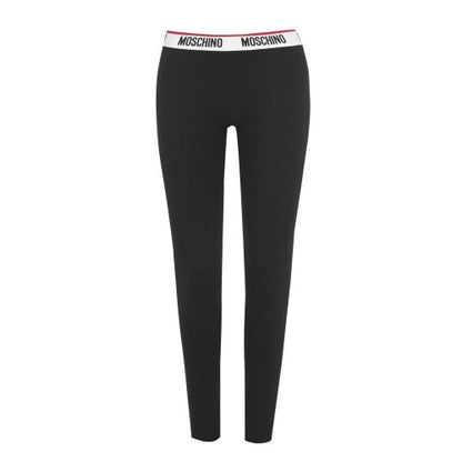 Front - Moschino Womens/Ladies Tape Logo Regular Leggings