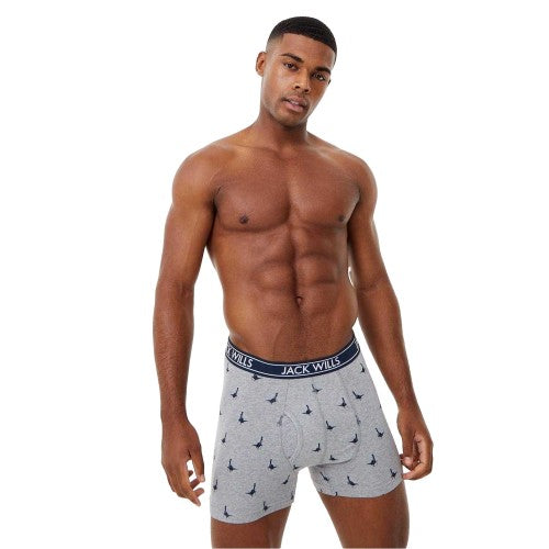Front - Jack Wills Mens Classic Boxer Shorts (Pack of 3)