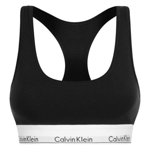 Front - Calvin Klein Womens/Ladies Logo Cotton Blend Bralette