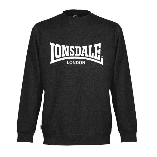 Front - Lonsdale Mens Essential Logo Crew Neck Sweatshirt