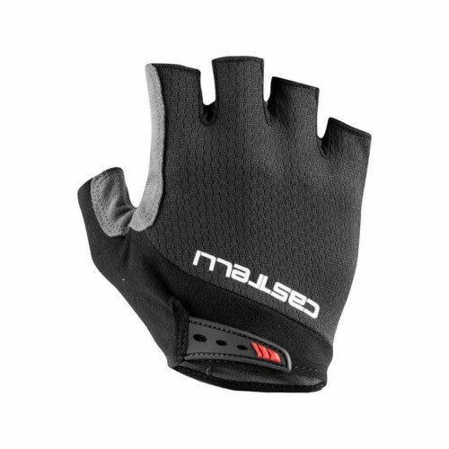 Front - Castelli Mens Entrata V Fingerless Cycling Gloves