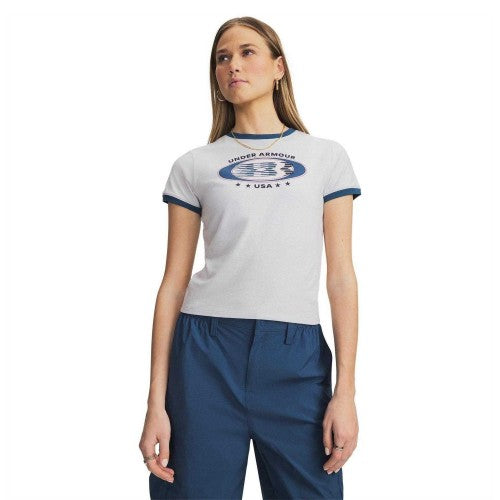 Front - Under Armour Womens/Ladies Ringer T-Shirt