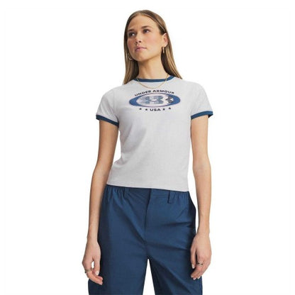 Front - Under Armour Womens/Ladies Ringer T-Shirt