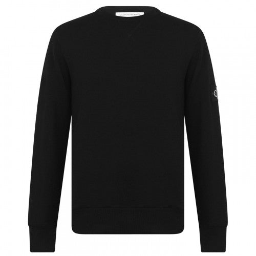 Front - Calvin Klein Mens Badge Crew Neck Sweatshirt
