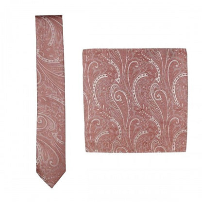 Front - Twisted Tailor Paisley Tie & Pocket Square Set