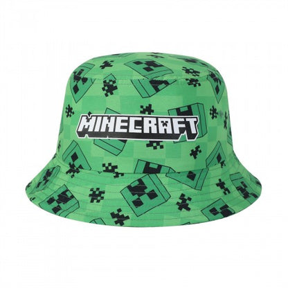 Front - Minecraft Creeper Character Bucket Hat
