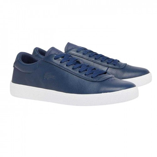 Front - Lacoste Mens Baseshot Leather Trainers