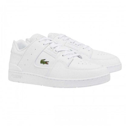 Front - Lacoste Mens Court Cage Leather Trainers