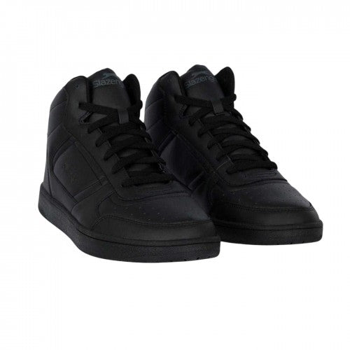 Front - Slazenger Mens Tower Leather High Top Trainers
