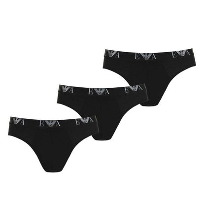 Front - Emporio Armani Mens Cotton Regular Briefs (Pack of 3)