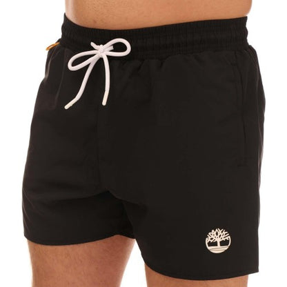 Front - Timberland Mens Sunapee Lake Solid Swim Shorts