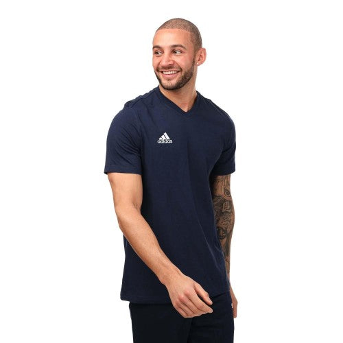 Front - Adidas Mens Entrada 22 Cotton T-Shirt