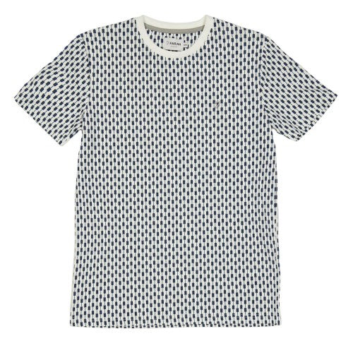 Front - Farah Childrens/Kids Geometric Jersey Embroidered Short-Sleeved T-Shirt