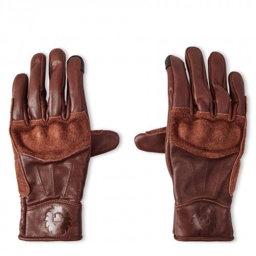 Front - Belstaff Unisex Adult Clinch Leather Motorcycle Gloves