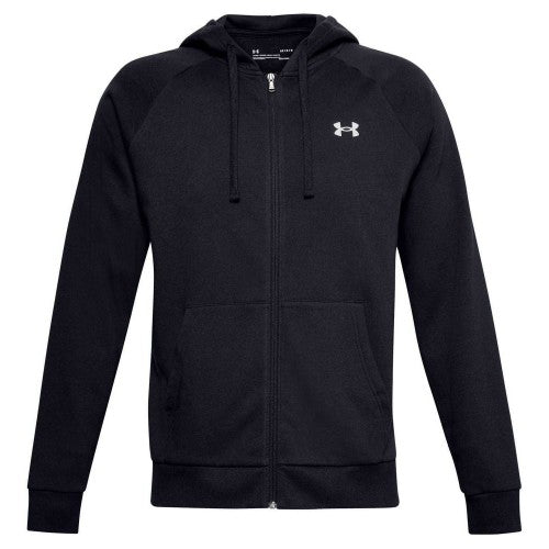 Front - Under Armour Mens Rival Fleece Full Zip Hoodie
