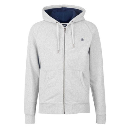 Front - Timberland Mens Cotton Blend Lightweight Raglan Full Zip Hoodie