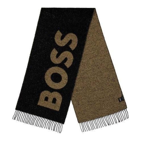 Front - Boss Armin Logo Jacquard Scarf