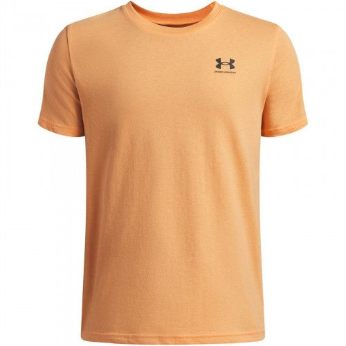 Front - Under Armour Boys Logo Short-Sleeved T-Shirt