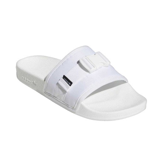 Front - Adidas Womens/Ladies Adilette Textile Summer Flat Sliders