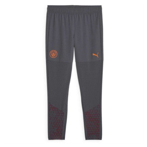 Front - Puma Womens/Ladies Manchester City FC Tapered Jogging Bottoms