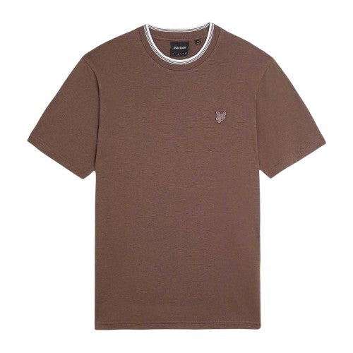 Front - Lyle & Scott Mens Superfine Contrast Tipped Cotton Regular T-Shirt
