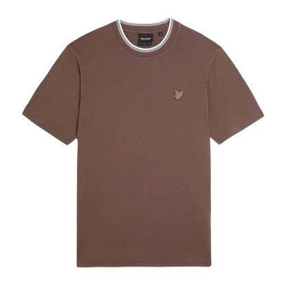 Front - Lyle & Scott Mens Superfine Contrast Tipped Cotton Regular T-Shirt