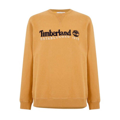 Front - Timberland Mens Heritage Cotton Blend Crew Neck Regular Sweatshirt