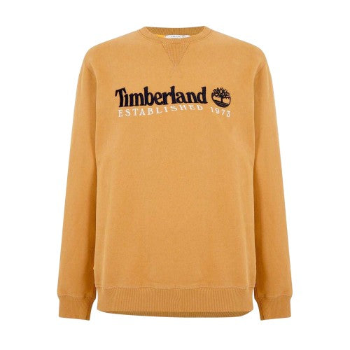 Front - Timberland Mens Heritage Cotton Blend Crew Neck Regular Sweatshirt