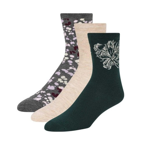 Front - Ted Baker Womens/Ladies Floral Long Crew Socks (Pack of 3)