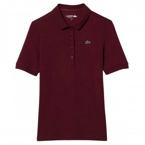 Front - Lacoste Womens/Ladies Stretch Slim Golf Polo Shirt