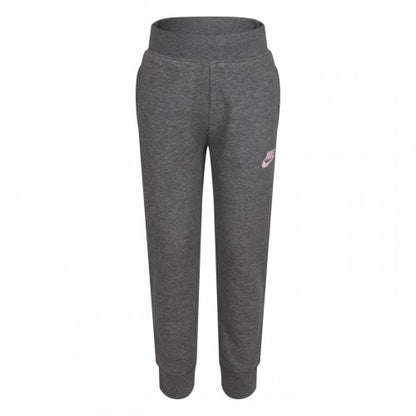 Front - Nike Girls Fleece Logo Jogging Bottoms