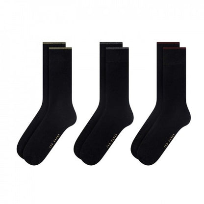 Front - Ted Baker Mens Cotton Blend Crew Socks (Pack of 3)