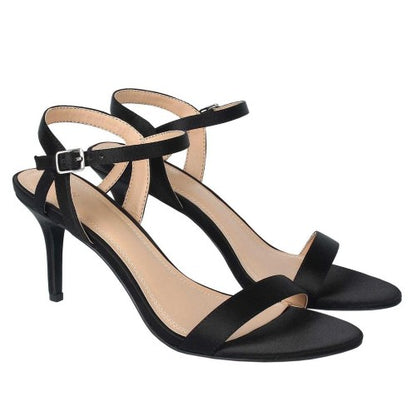 Front - Linea Womens/Ladies Mid Stiletto Sandals