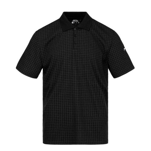 Front - Slazenger Mens Chequered Golf Polo Shirt