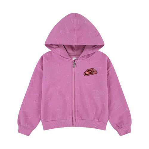 Front - Nike Childrens/Kids Embossed Full Zip Hoodie