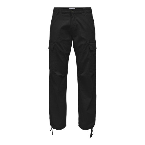 Red - Front - Only Mens Cargo Trousers