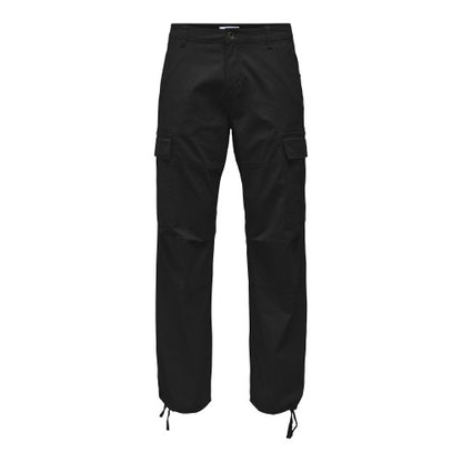 Red - Front - Only Mens Cargo Trousers
