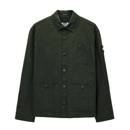 Front - Weekend Offender Mens Hynde Baker Cotton Overshirt