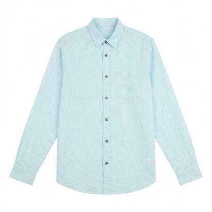 Front - US Polo Assn Mens Linen Blend Long-Sleeved Shirt