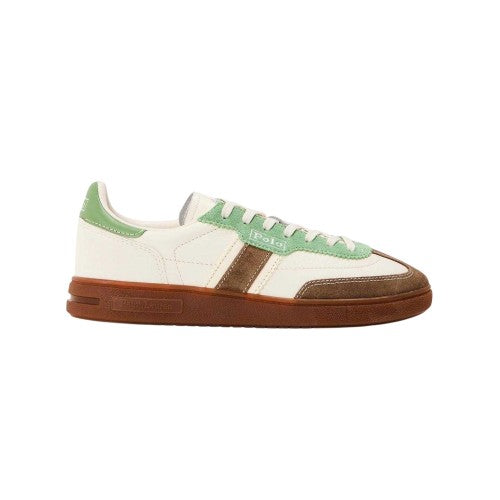 Front - Ralph Lauren Womens/Ladies Bedford Leather Flat Trainers