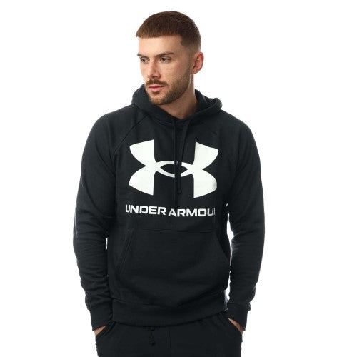 Front - Under Armour Mens Rival Logo Fleece Hoodie