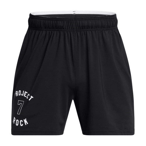 Front - Under Armour Mens Project Rock Mesh Running Shorts