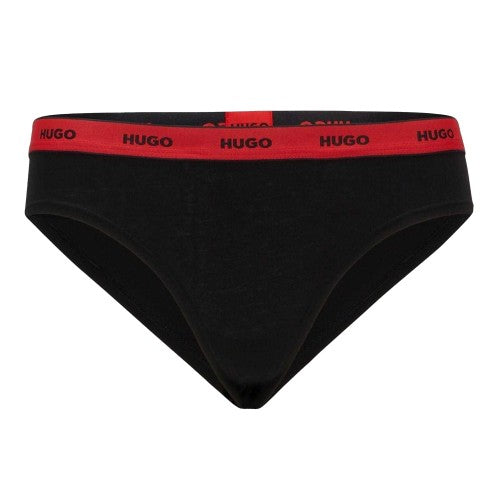 Front - Hugo Womens/Ladies Repeat Logo Thong