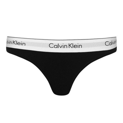 Front - Calvin Klein Womens/Ladies Logo Cotton Blend Thong