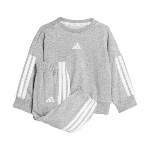 Front - Adidas Baby BOS French Terry Sweatshirt & Jogging Bottoms