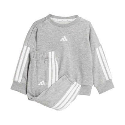 Front - Adidas Baby BOS French Terry Sweatshirt & Jogging Bottoms