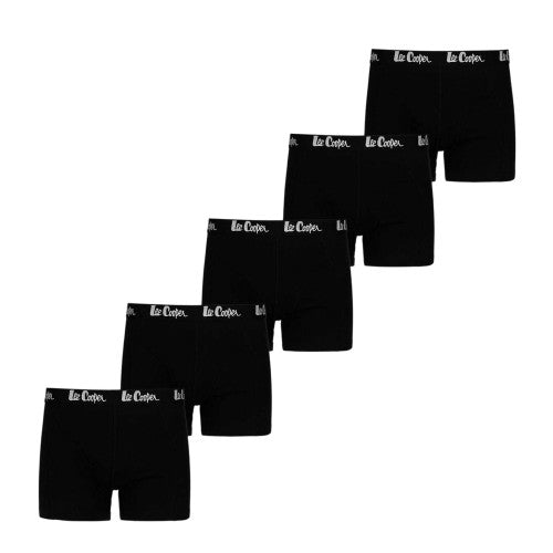 Front - Lee Cooper Mens Cooper Essential Boxer Shorts (Pack of 5)