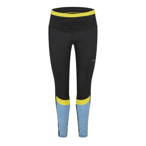Front - Head Womens/Ladies Colour Block Pocket Mid Rise Leggings